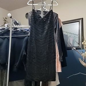 Black sequin dress